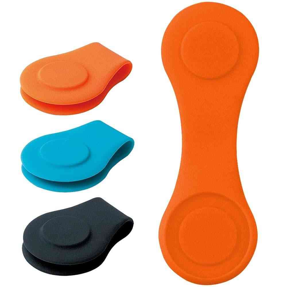 Silicone Golf Hat Clip Ball Marker Holder With Strong Magnetic Attach