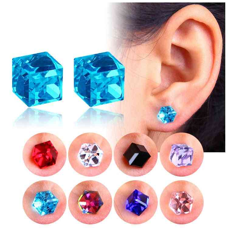 Water Cube- Strong Magnetic, Ear Stud Piercing, Earring Set