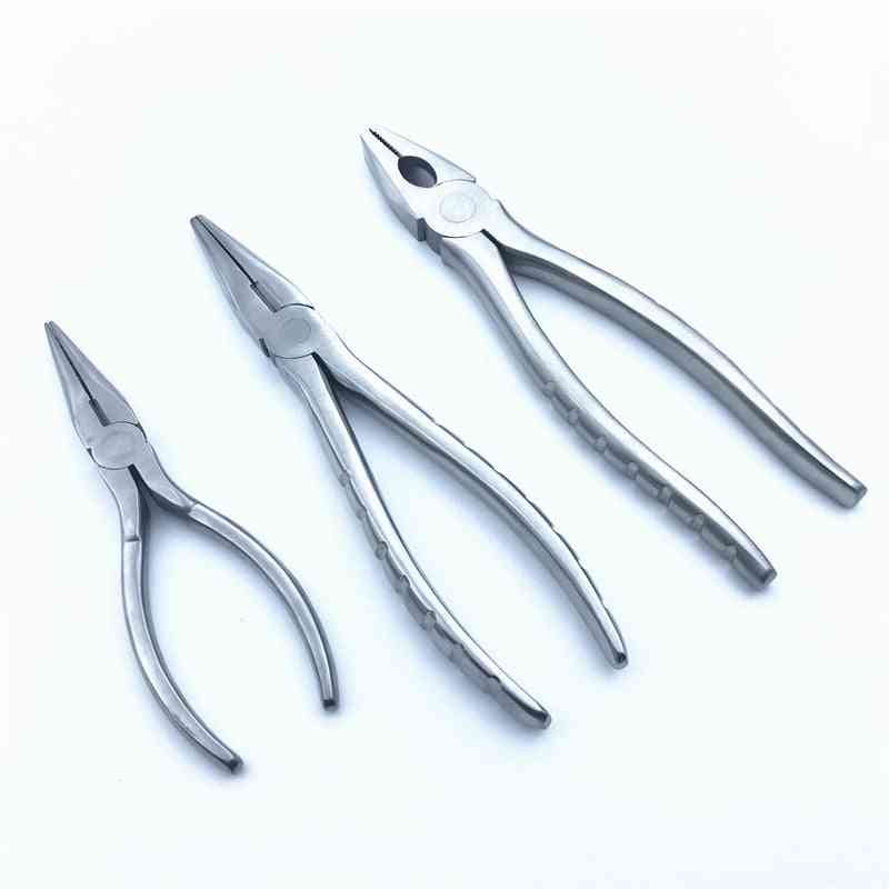 Nose Pliers With Serrated Jaws