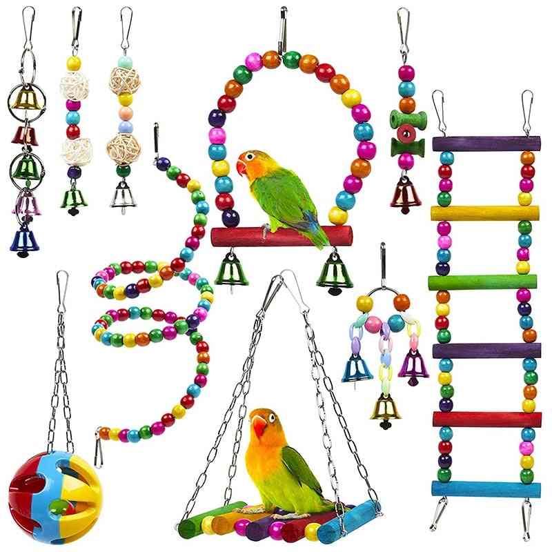 10 -pack fågelbur för papegojor pålitlig och tuggbar - hängande tuggbett