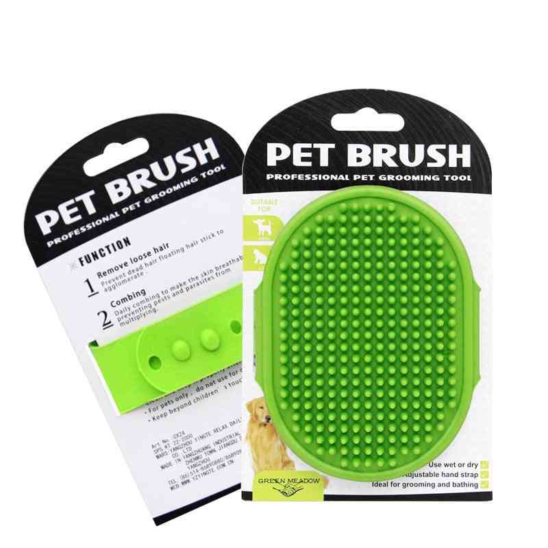 Pet Dog Cat Bath Brush Comb Rubber Glove Hair Fur Grooming Massaging