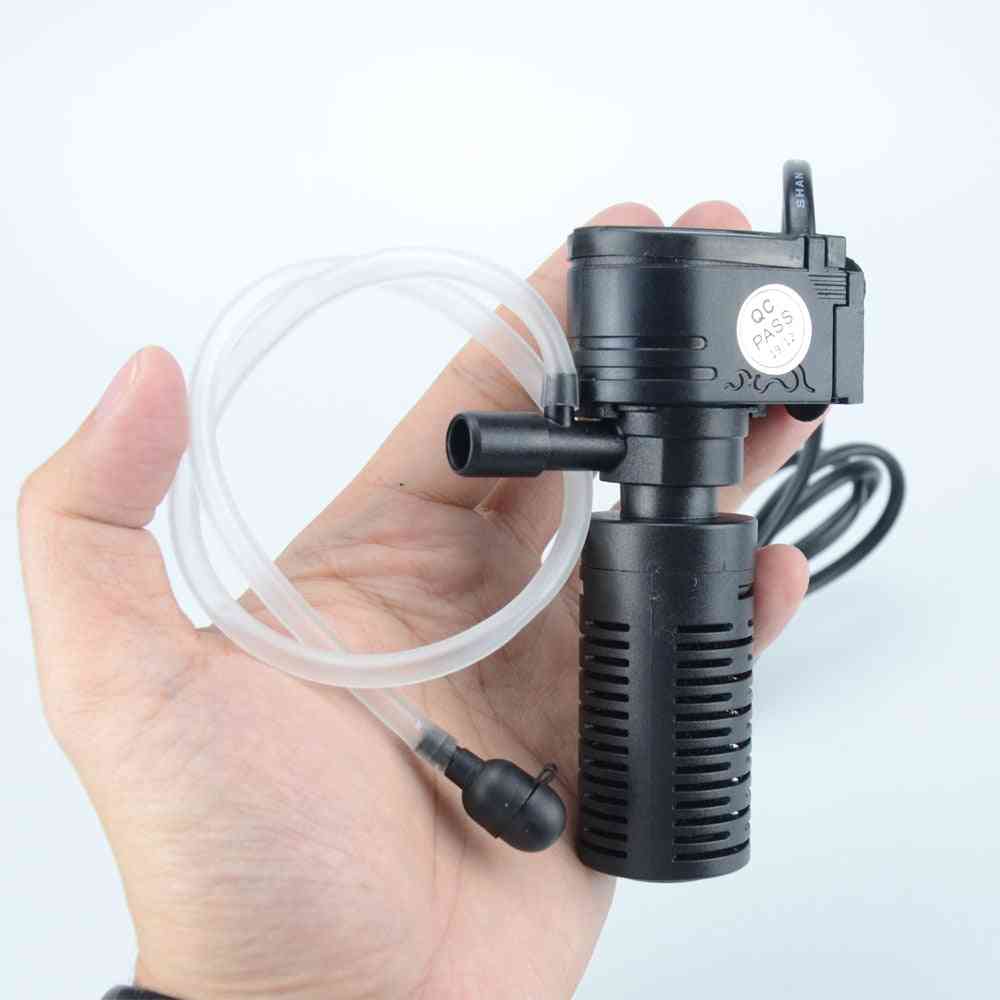 3 In 1 Filter For Aquarium Mini Fish Tank Filter Oxygen Submersible Water Purifier