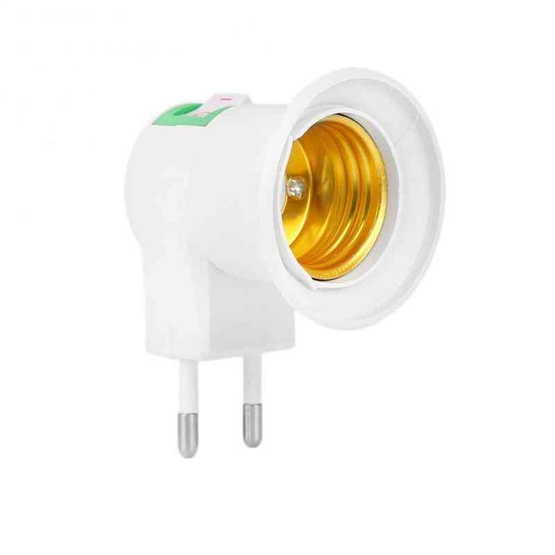 Led Light Socket To Eu Plug Holder Adapter Converter