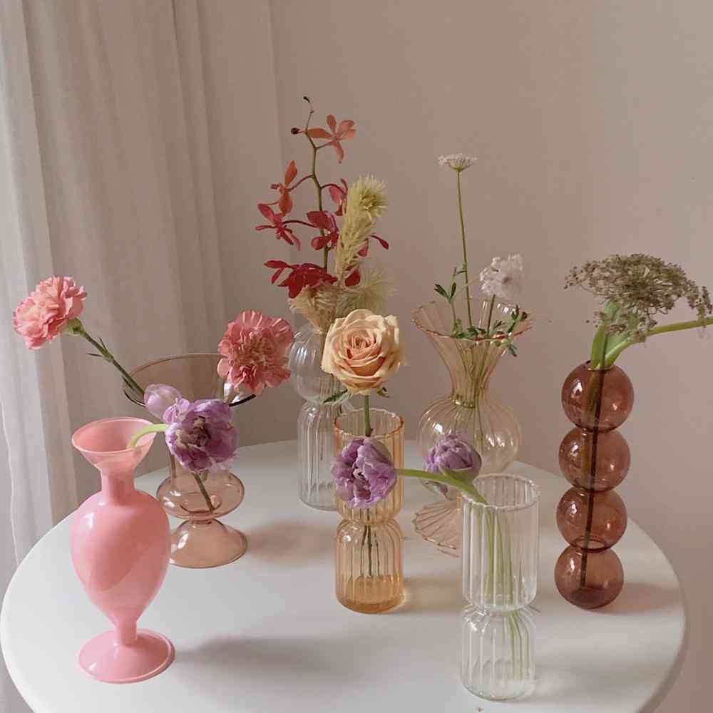 Glass Vase Potted, Decoration Nordic Vase