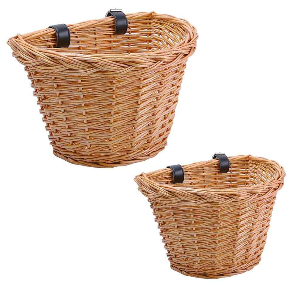 Vintage Rattan- Bicycle Balance, Cart Plastic, Handbag Baskets