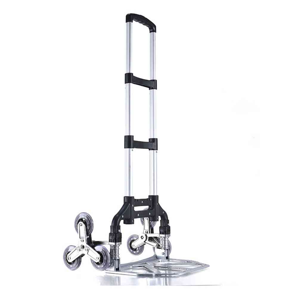 Folding Hand Truck Dolly Stair Climbing Cart With Shopping Bag Hand Cart Auto Travel