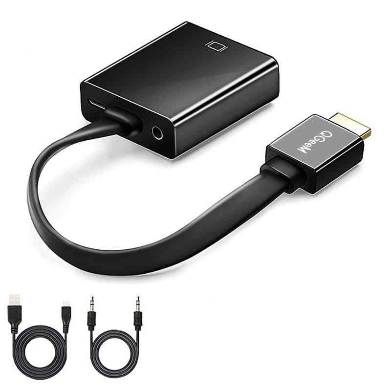 Hdmi Cable- Compatible To Vga Adapter, Digital Video & Audio Converter