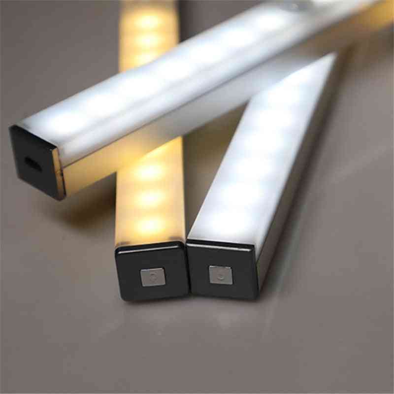 Lyser lang strip under kabinet lys magnetisk skab lys bevægelsessensor skabslampe til køkkenskab