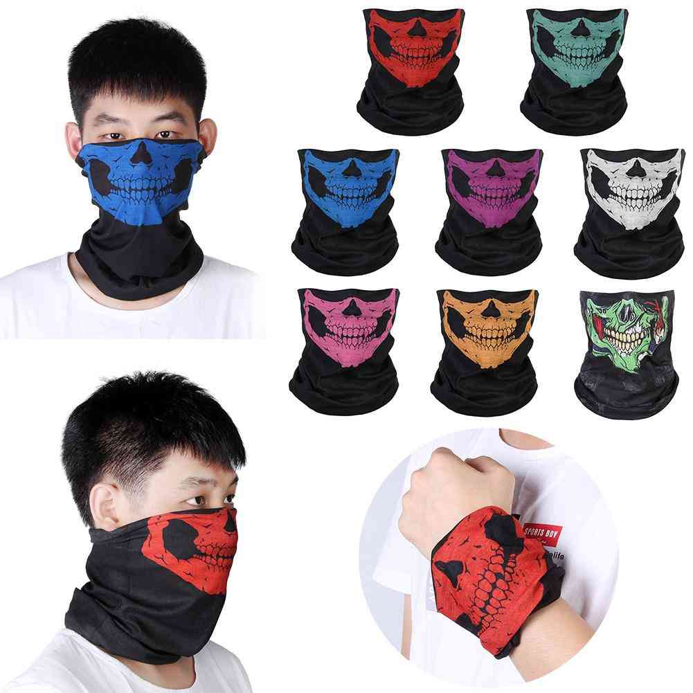 Outdoor- Bicycle Cycling, Ski Windproof Skull, Neck Half Face Mask