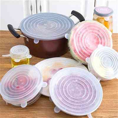 Food Silicone Cover, Universal Silicone Lids For Cookware