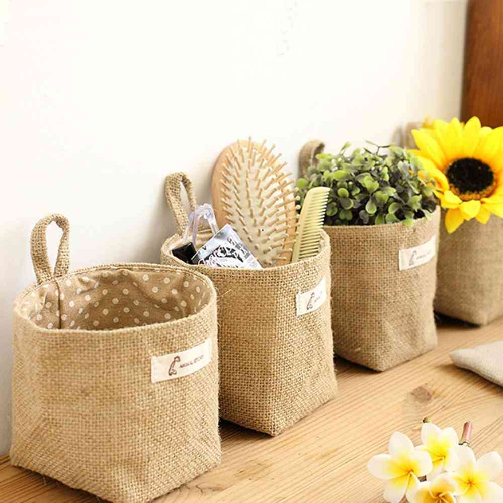 Small Sack, Sundries Organizer- Home Decor Hanging Pocket, Storage Basket