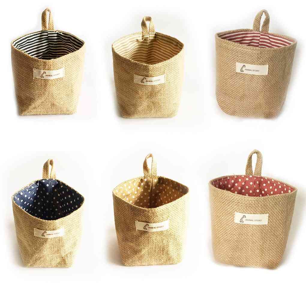 Small Sack, Sundries Organizer- Home Decor Hanging Pocket, Storage Basket