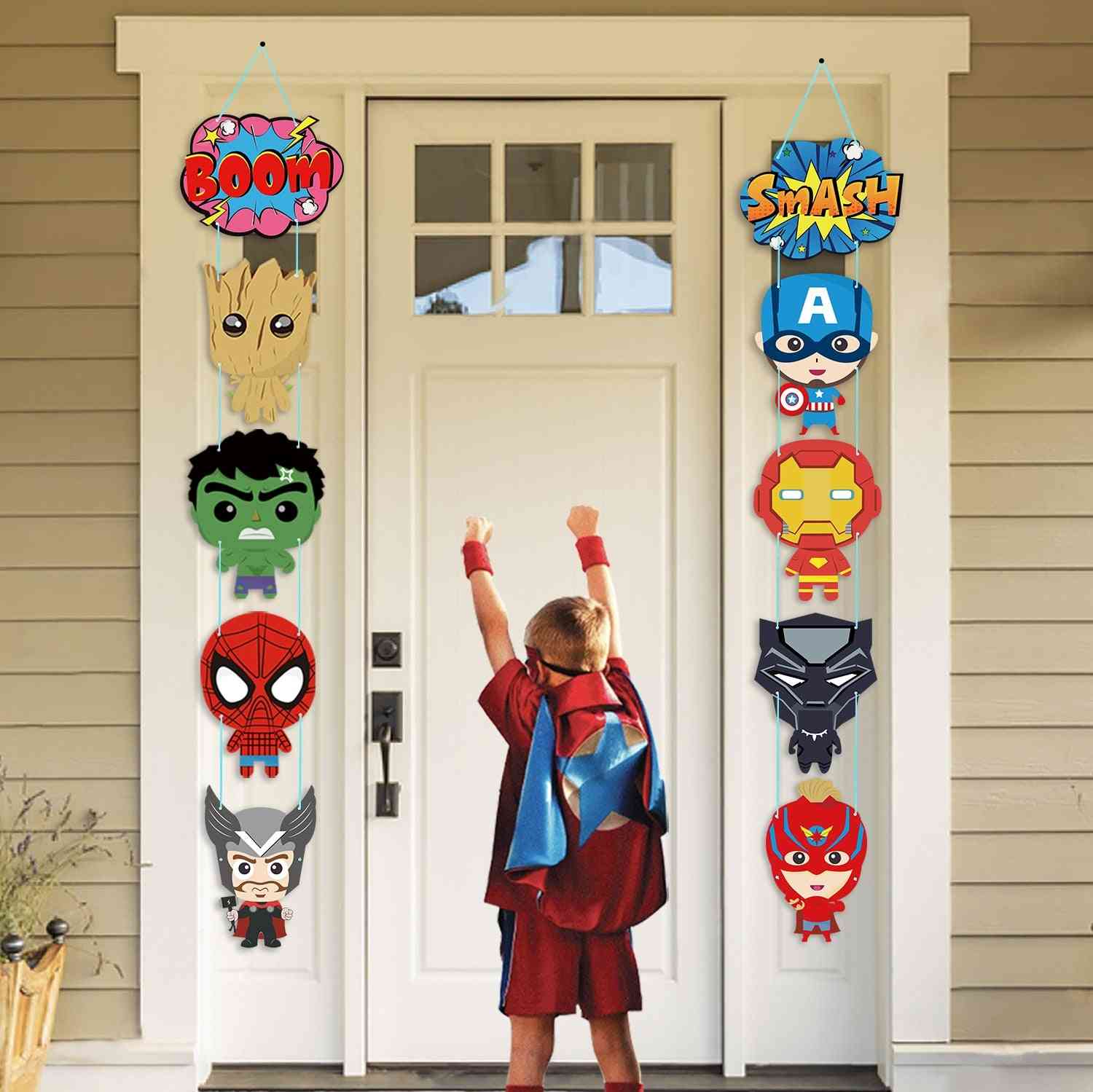 Superhero Cutout Banners Door Decoration