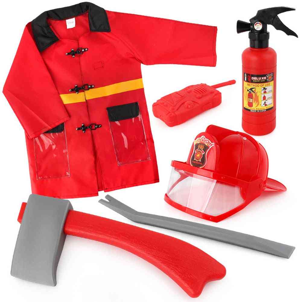 Child Firefighter Costumes, 8pcs Fire