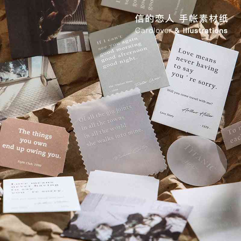 Travel Movie Kraft Paper Card Decorative Stationery Scrapbooking Diy Diary Album Material Paper Lomo Cards