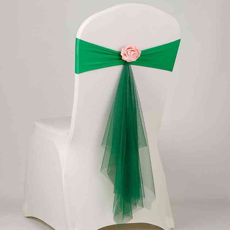 Spandex  Chair Sash Wedding Lycra Bow Tie Band