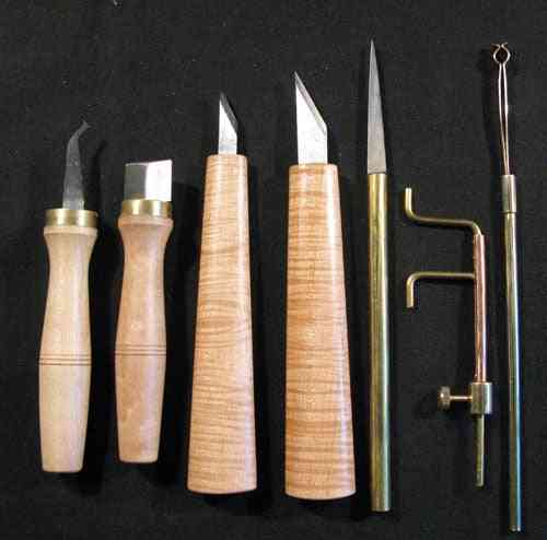 Various Violin Tools, Sound Post, Bridges Cutter, F Hole Groove Knife