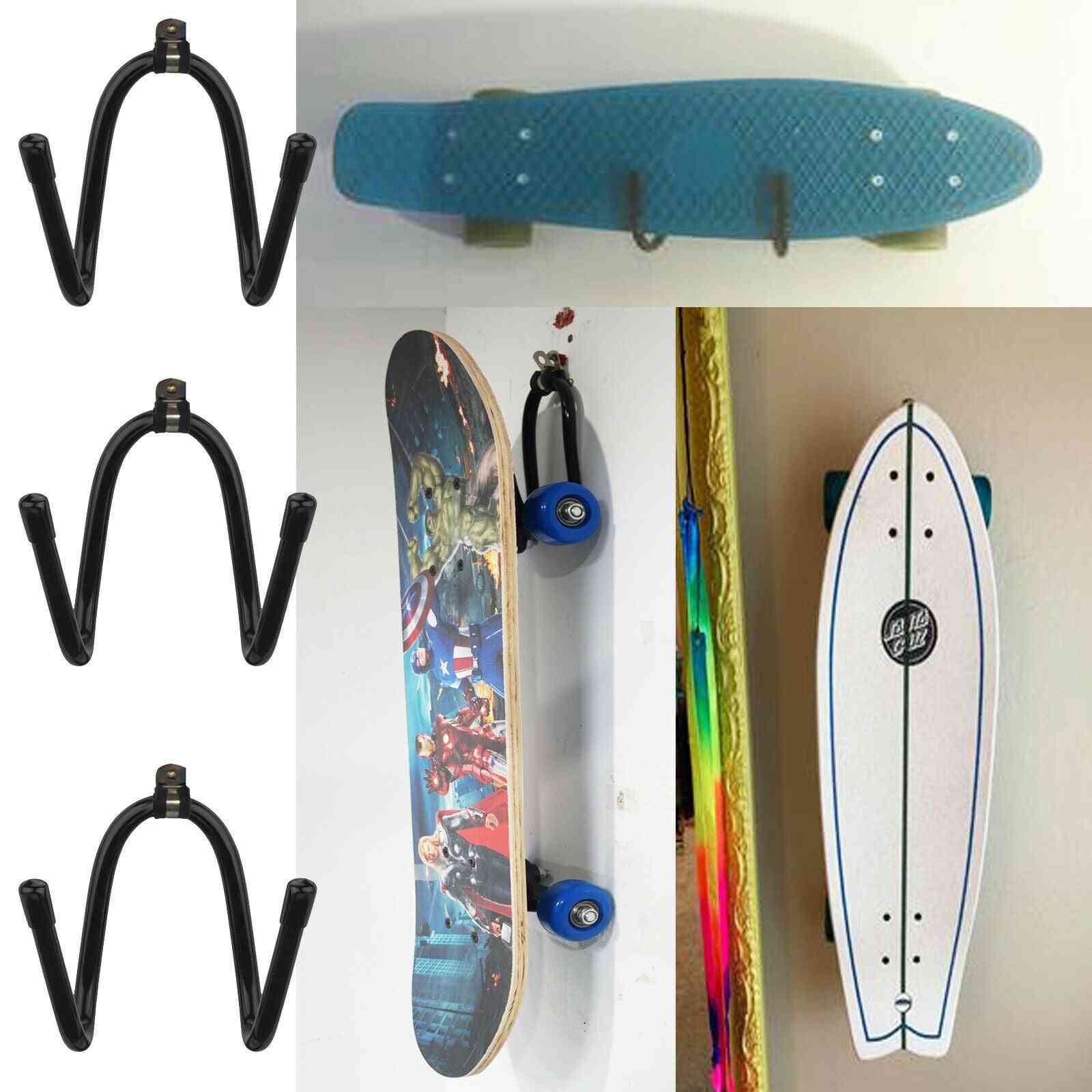 Skateboard & Scooter Wall Hanger Rack, Mount Decks, Longboard Display