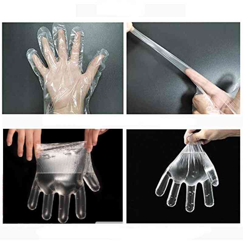 Clear Disposable Transparent Plastic Gloves