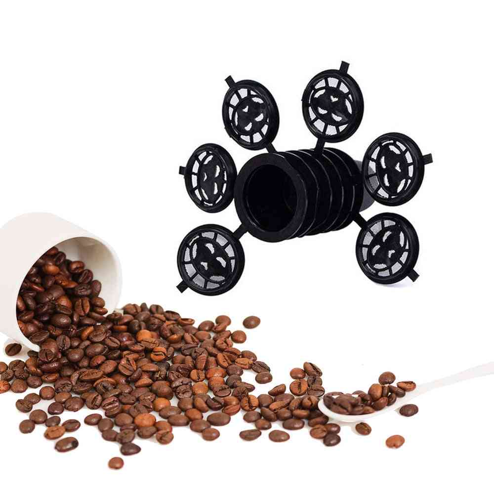 Svart påfyllningsbart kaffekapselpåfyllningsfilter