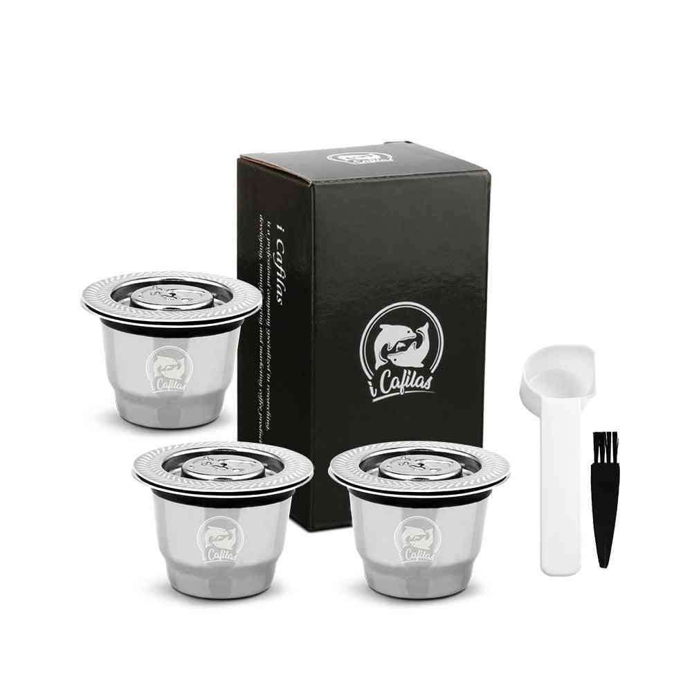 Rechargeables Coffee Stainless Steel Nespresso Refillable Capsule Filter