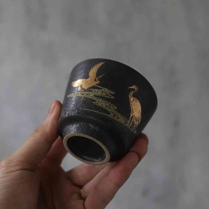 Black Crockery Ceramic Porcelain Tea Cup