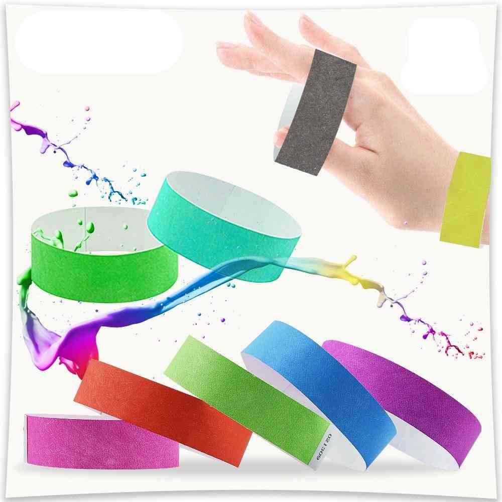 Tyvek papper armband disponibel vattentätt identifieringsmärke armband för evenemang reklamfest lekplats