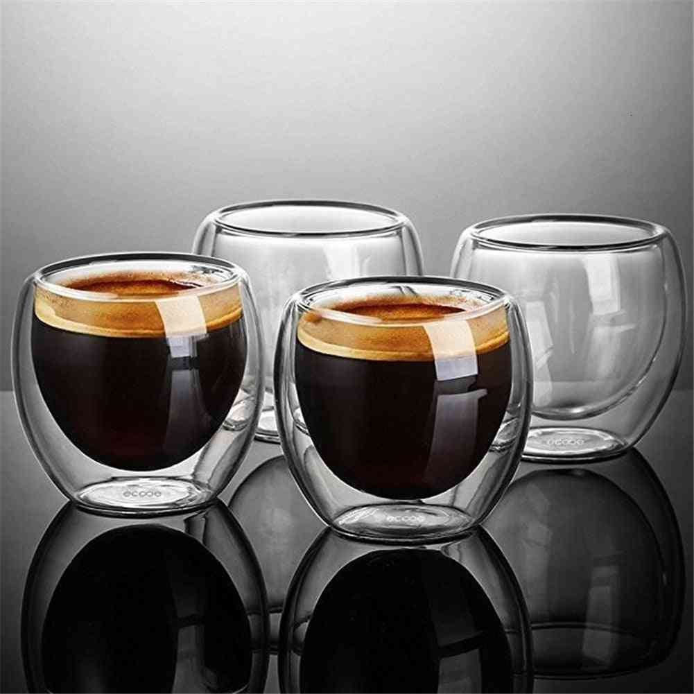 Simplicity Heat-resistant Double Wall Shot, Coffee Cup Tea Set