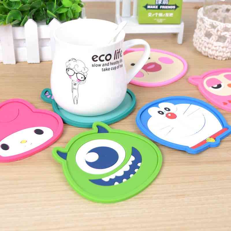 Cartoon- Anime Silicone, Coffee Cup Placemat, Drink Coaster, Pads Mats