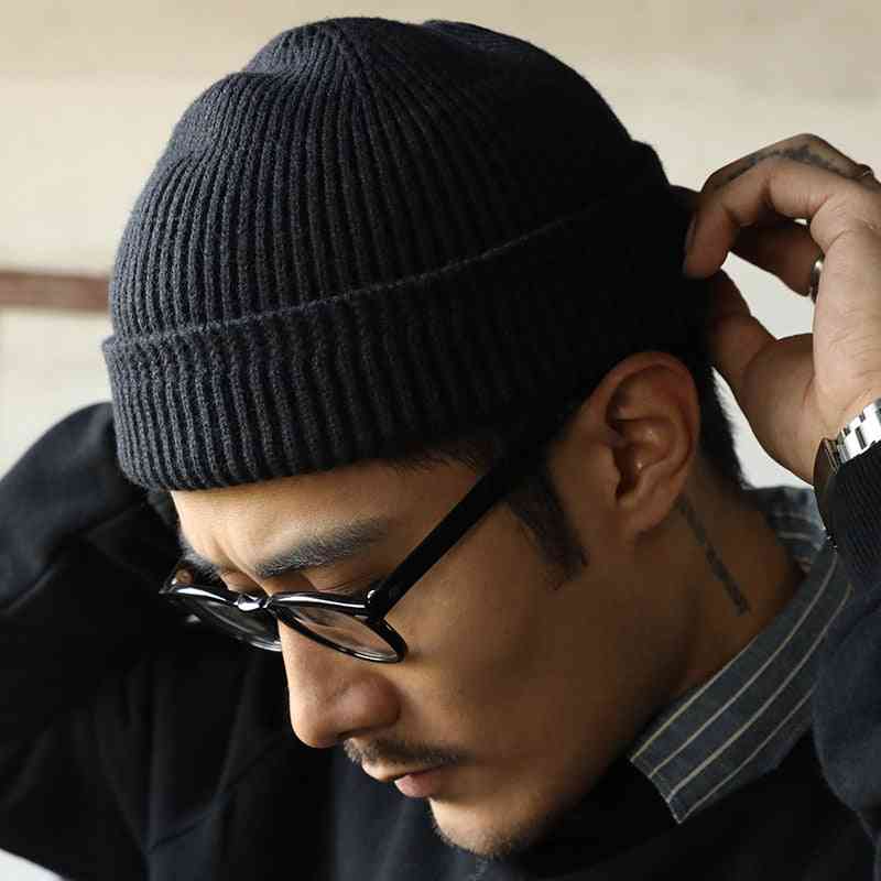 Super Warm Wool Knit Tight-fitting  Cap