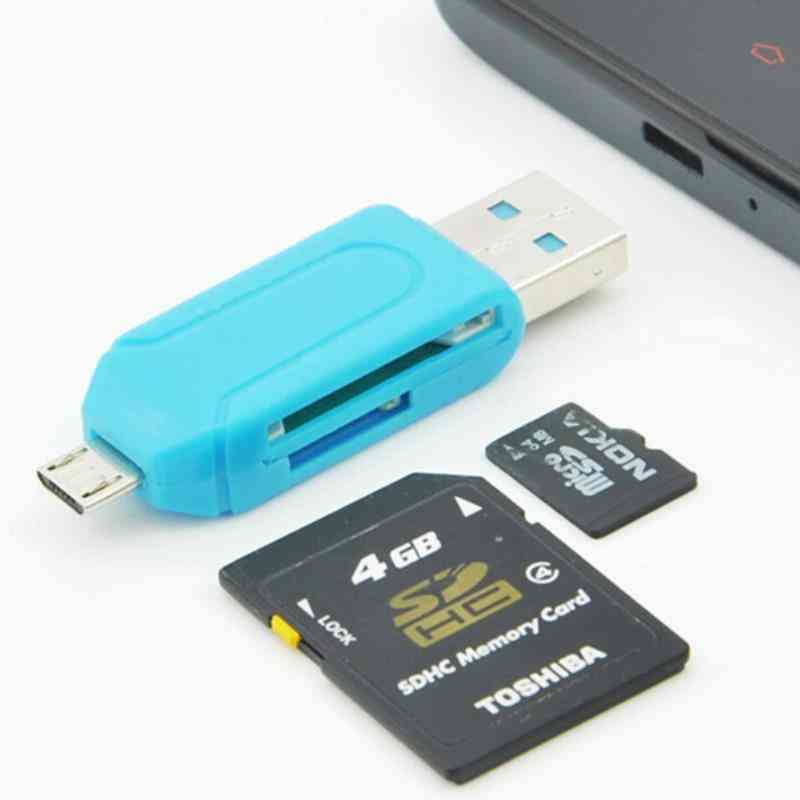 Portable Micro Usb 2.0 Otg Sd Tf Card Reade Transfer Protocol Digital Converters