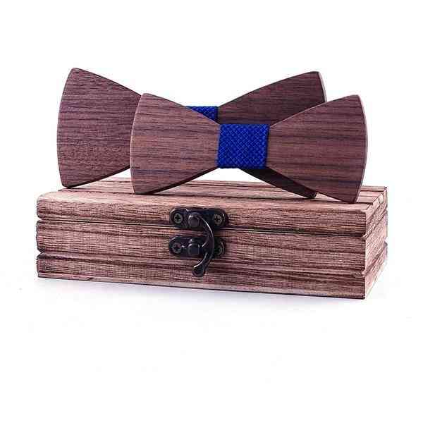 Cravate de cravate en bois massif à carreaux de mariage pour écoliers