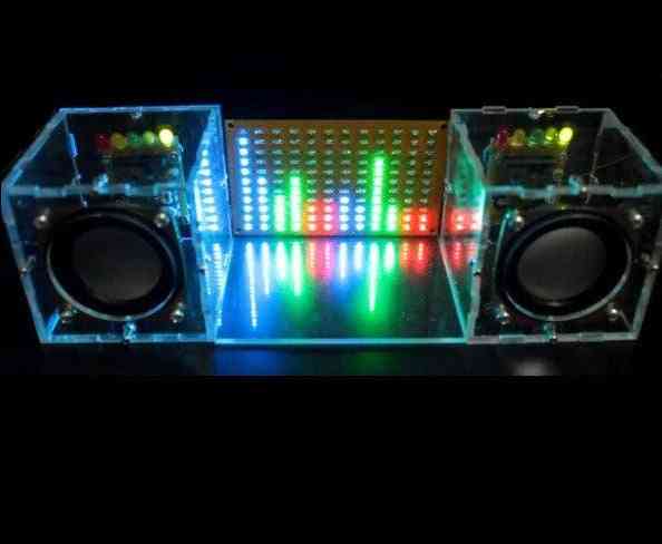 Diy Music Spectrum Led Flash Kit With Diy Amplifier Speaker Kit  Acrylic Case