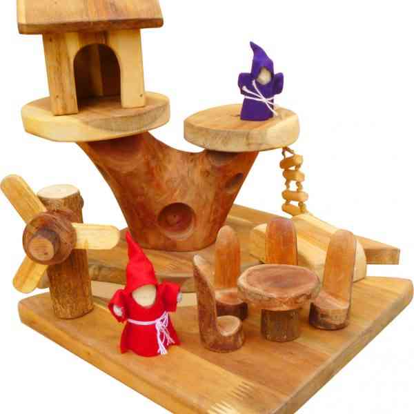 Mini Gnome Wooden House - 15pcs