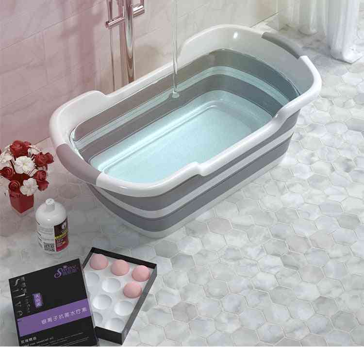 Portable- Folding Baby Shower, Silicone Non-slip, Dog Foot Spa, Bath Hot Tub