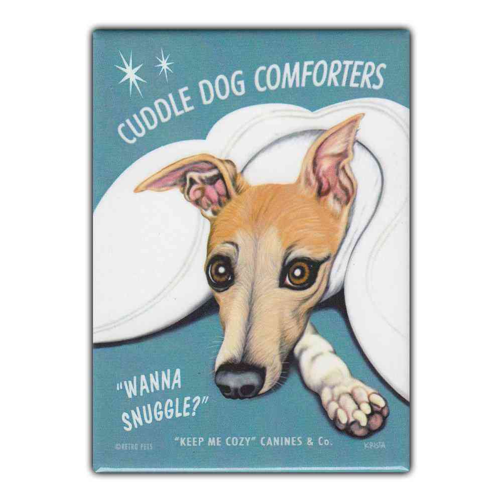Cuddle Dog Comforters-refrigerator Magnet