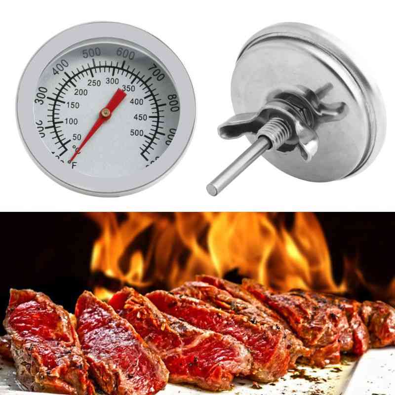 Stainless Steel Thermometer Bbq Smoker Grill Temperature Gauge