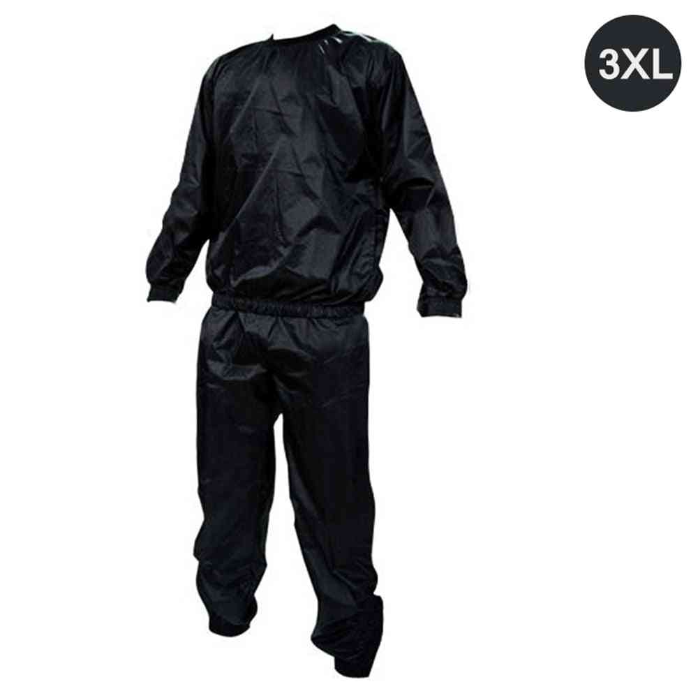 Kopásgátló fekete izzadság szauna öltöny torna szauna öltöny nagy teherbírású fitness súlycsökkentő gyakorlat tornaterem anti-rip