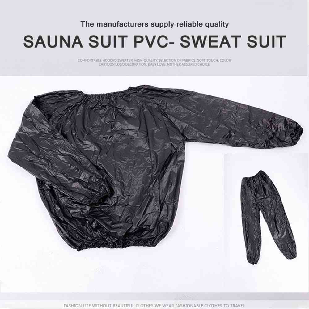 Kopásgátló fekete izzadság szauna öltöny torna szauna öltöny nagy teherbírású fitness súlycsökkentő gyakorlat tornaterem anti-rip