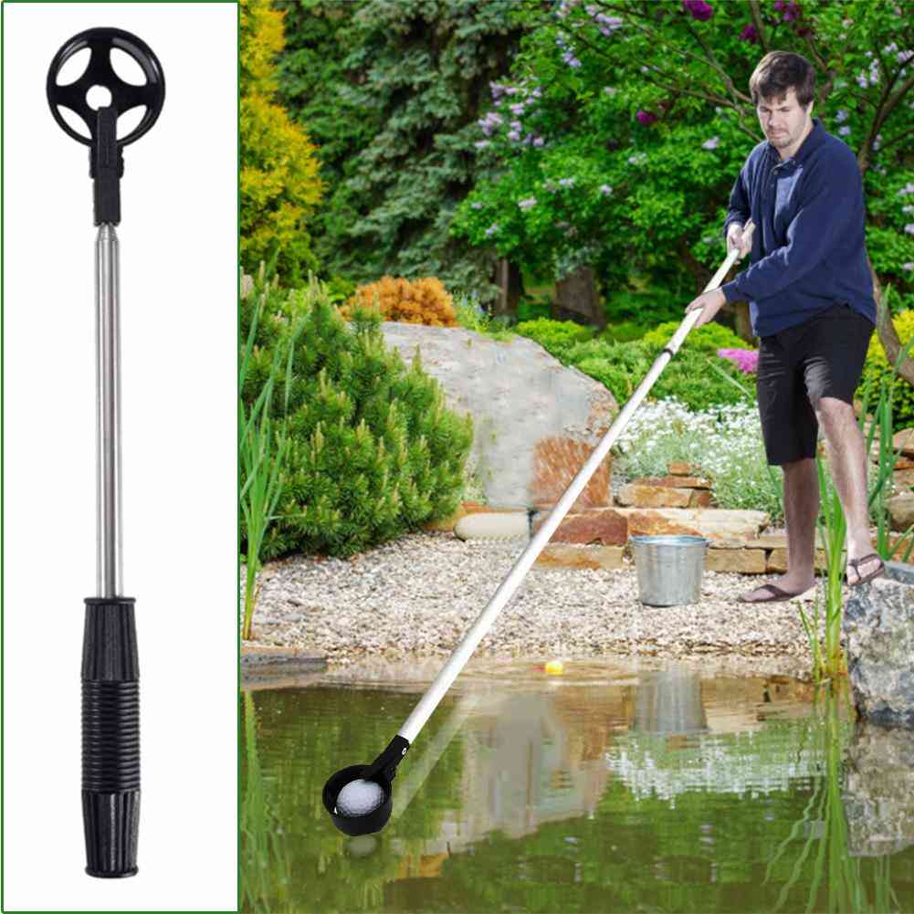 Golf Ball Picker With Automatic Locking Spoon Cup