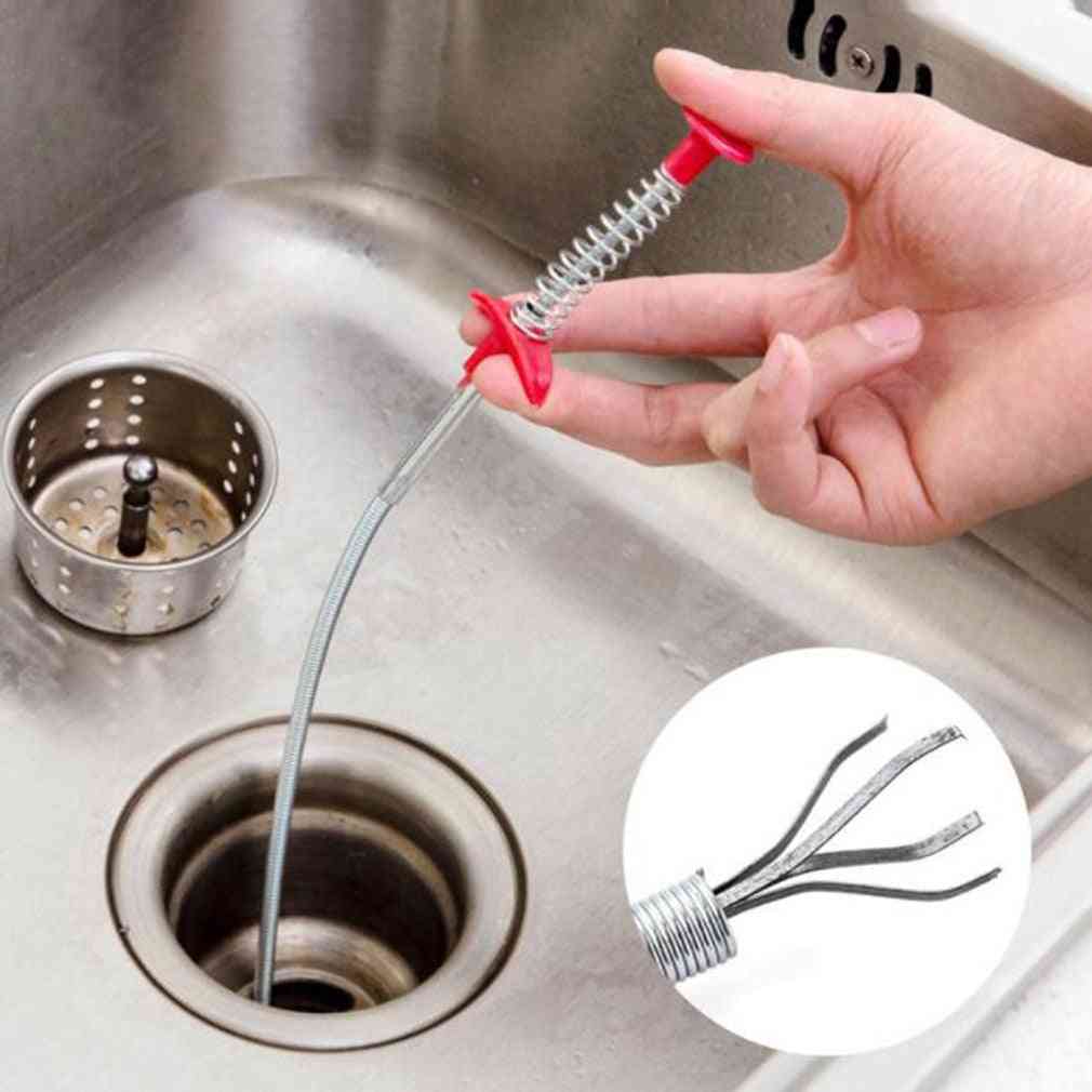 Toilet Hair Filter Pipe Clean Hook Dredging Tools