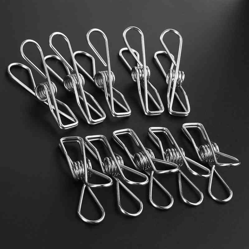 Multifunktionelle clips i rustfrit stål tøjnåle pindeholdere