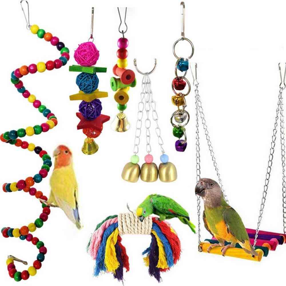 Papegojfåglar leksaksklockor