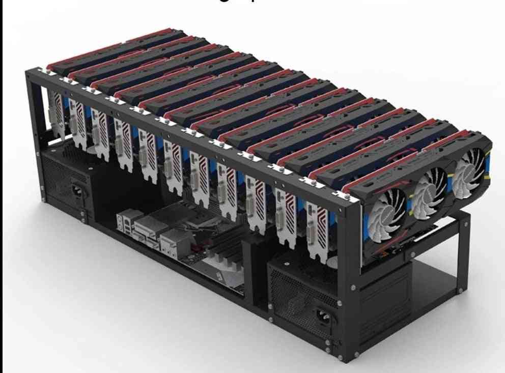 Air Frame, Mining Frame Rig Case Up To 12 Gpu For Crypto Coin Currency