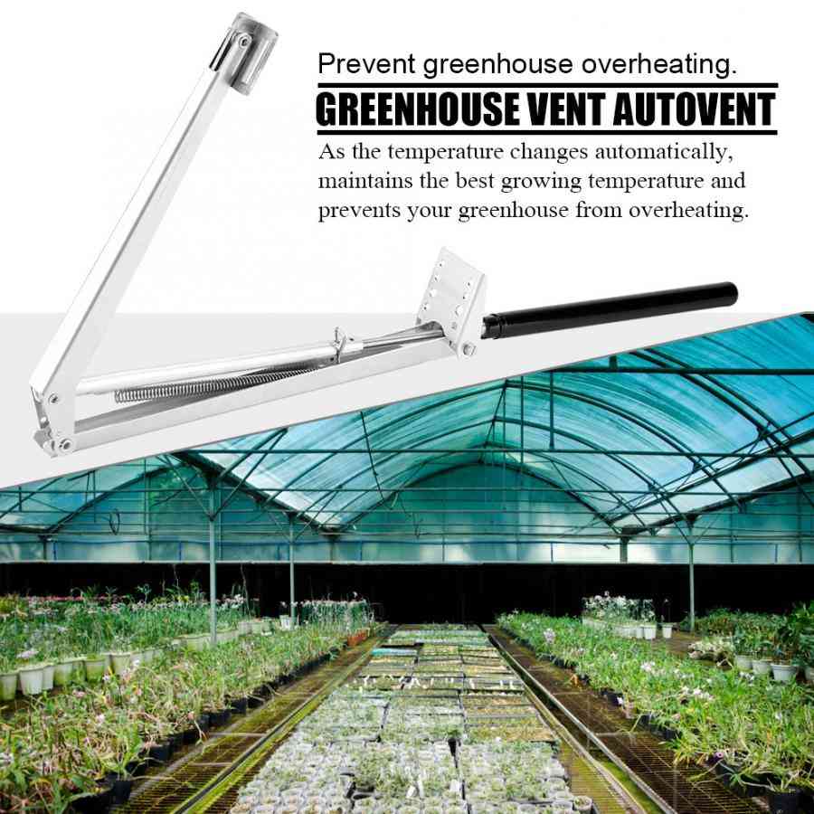 Aluminum Alloy Greenhouse Window Opener Vent, Solar Heat Sensitive Automatic Roof Home Garden Tools