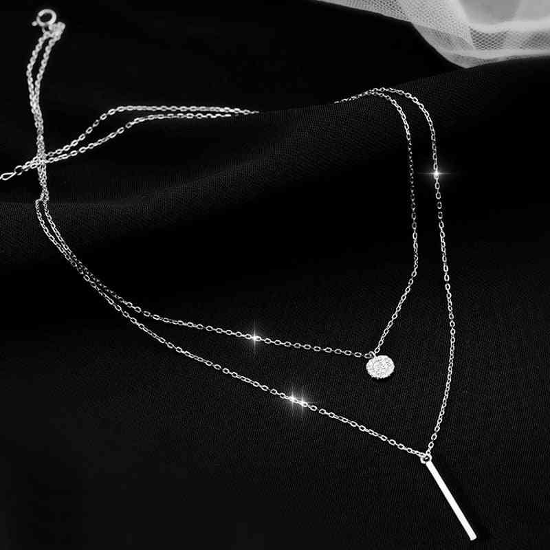 Long Strip Pendant Necklaces