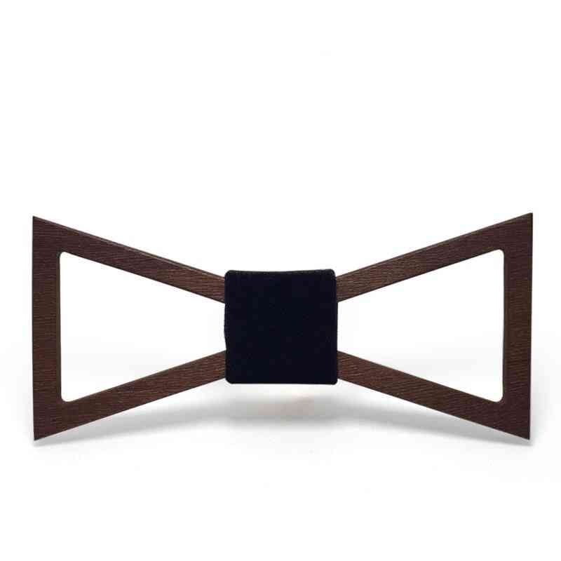 Fashion Handmade Wood Bow Ties Geometric Wooden Bow Tie