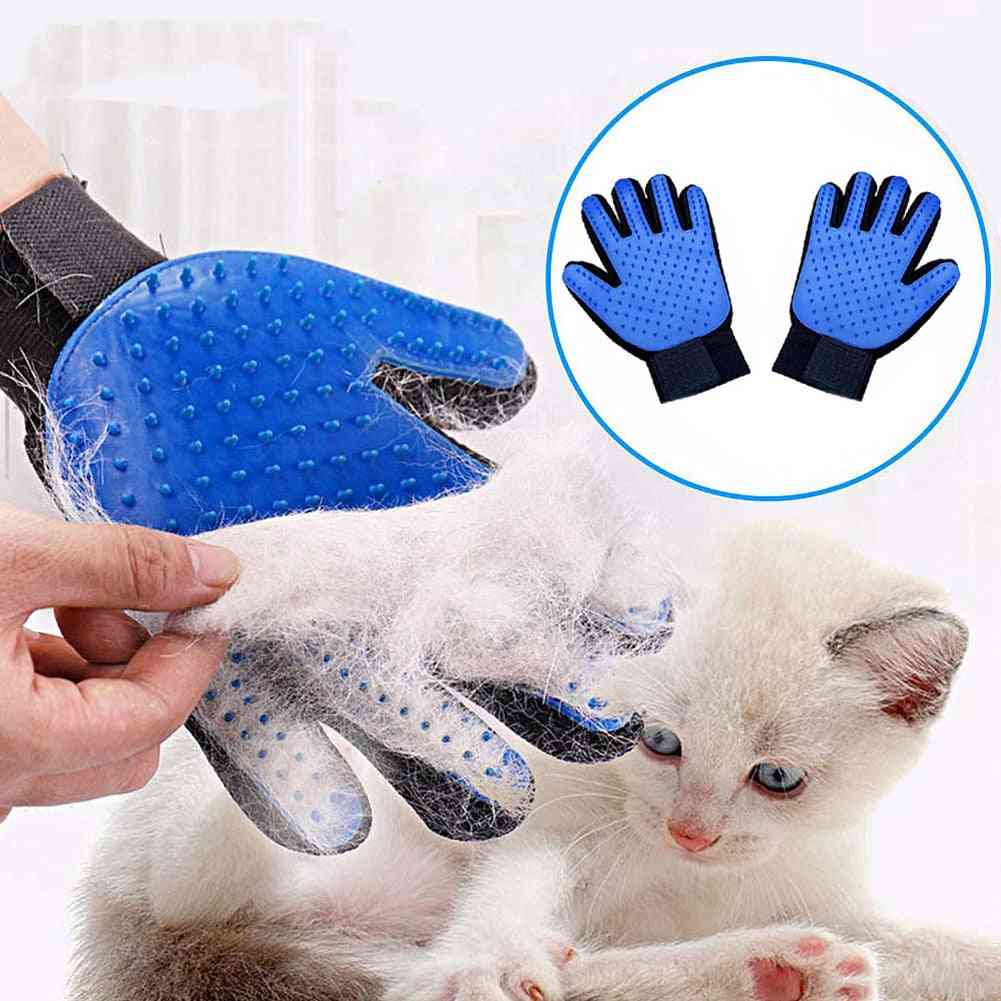 Pet Grooming Gloves- Hair Remover Brush For Cats, Dogs