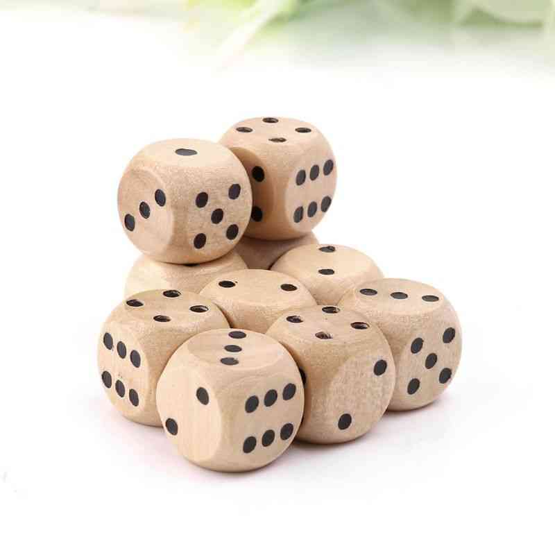 Wood Dice Point Cubes, Round Corner, Party Kid Game For Adults