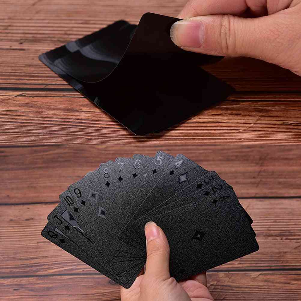 Standard Playing Plastic Cards, Waterproof Collection, Black Diamond Poker Card
